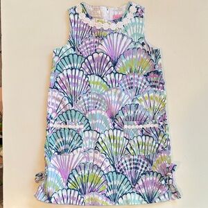 Lilly Pulitzer Girls Sea Shell Shift Dress Sz 10 EUC